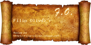 Filip Olivér névjegykártya