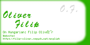 oliver filip business card